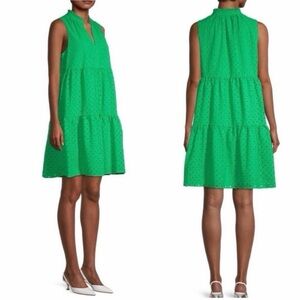 EUC Lilly Pulitzer Novella Eyelet Agave Green Swing Dress XXS